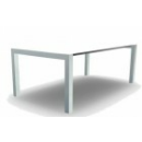 Tischbeine Edelstahl geb&uuml;rstet