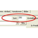 Produkt mit gro&szlig;er Sortiernummer